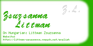 zsuzsanna littman business card